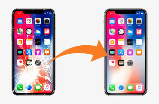 iPhone screen repair before and after at Fixtronics NYC for Staten Island customer